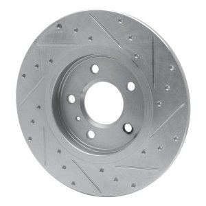 Buick TERRAZA Brake Rotor (1) - Rear Left - R1 Concepts - Drilled & Slotted - Silver - 2005